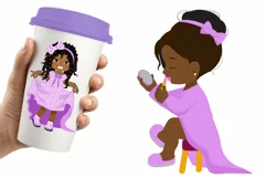 AFRICAN AMERICAN GIRLY GIRLS CLIPART Product Image 2