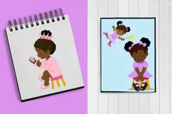 AFRICAN AMERICAN GIRLY GIRLS CLIPART Product Image 3
