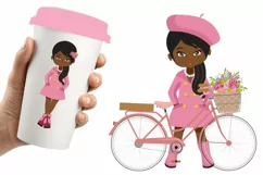 AFRICAN AMERICAN TRAVELLING GIRLS CLIPART Product Image 3
