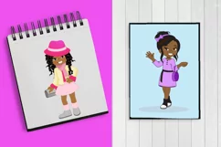 AFRICAN AMERICAN COOL FASHION GIRLS CLIPART Product Image 3