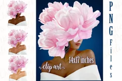 Black girl clipart,Girl illustrations,African American girl Product Image 1