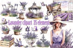 Lavender clipart,Watercolor lavender clipart,Floral wedding Product Image 1