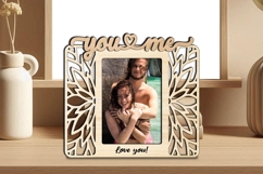 Flowers Gift You and Me SVG Frame Photo Love Romantic Design Product Image 3