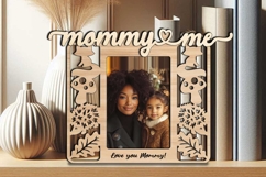 Mommy and Me SVG Photo Frame Laser Fall Autumn Season Gift Product Image 3