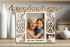 Grandma and Me Safari SVG Photo Frame Giraffe Laser Gift Product Image 3