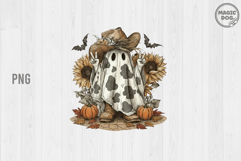 Cow Print Ghost|Western Halloween Cowboy|Sunflower Fall Product Image 3
