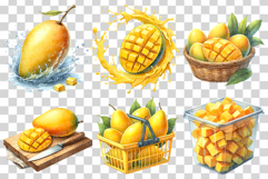 Mango PNG | Watercolor Fruit Summer Fresh Produce Clipart Product Image 3