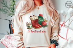 Christmas Vibes PNG|Cozy Winter Boots and Cocoa Clipart Product Image 3
