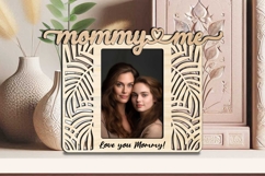 SVG Jungle Leaves Mommy Me Photo Frame Laser Present Gift Product Image 3