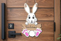 Easter Holiday Door Hanger Bunny Welcome Home Laser SVG Gift Product Image 3