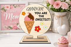 Ice Cream SVG Laser Mother's Day Kid Coloring Gift Present Product Image 3