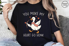 You Make My Heart Go Honk Goose Funny Cupid Goose Valentine Product Image 4
