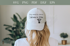 Dark Goth Storm witchy Quote They Asked for Silence svg Product Image 3