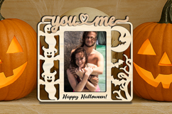 Romantic Halloween You and Me SVG Frame Photo Picture Love Product Image 3