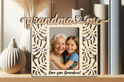 SVG Tropic Grandma and me Photo Frame Laser Gift Home Decor Product Image 3