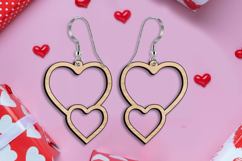 Crossing Love Hearts Romantic Earring SVG Valentine Laser Product Image 3
