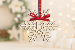 Christmas Letter B Ornament Alphabet Monogram Laser Present Product Image 3