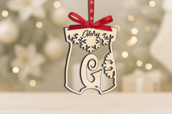 SVG Onesie Letter G Laser Christmas Ornament Gift Alphabet Product Image 2