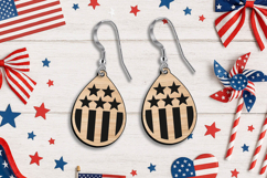 4th July Earrings Laser SVG Independence Day Patriotic Gift Product Image 3