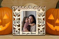 Halloween Nana and Me SVG Photo Frame Gift Laser Kid Scary Product Image 3