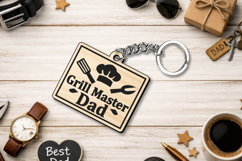 SVG Laser Grill Master Dad Father Day Keychain Gift Grandpa Product Image 3