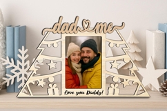 Christmas Dad and Me SVG Photo Frame Winter Laser Present Product Image 3