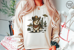 Vintage Corgi Cowboy|Retro Western Dog |Funny UFO Alien Product Image 3