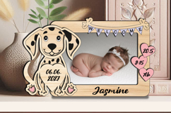 Dalmatian Laser SVG Baby Photo Frame Present Newborn Gift Product Image 3