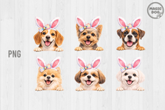 Easter Dogs Clipart|Easter Dog Bunny Ears|Happy Easter Day Product Image 2