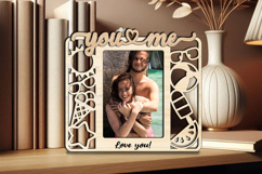 Summer Vibes You and Me Frame Photo SVG Love Romantic Gift Product Image 3