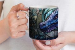 Stained Glass Dragon Mug Sublimation Wrap Product Image 3