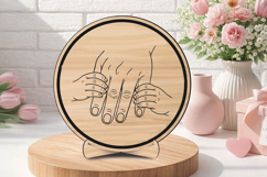 SVG Laser Happy Mother's Day Hands Gift Home Decor Present Product Image 3