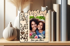 Hearts SVG Mom Photo Frame Picture Gift Laser Home Present Product Image 3