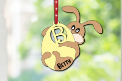 Letter B SVG Bunny Easter Egg Basket Tag Ornament Gift Laser Product Image 3