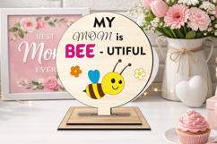 Bee utiful SVG Mother's Day Kid Coloring Laser Gift Present Product Image 3