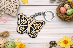 Spring Butterfly Keychain Laser SVG Gift Present Accessory Product Image 3