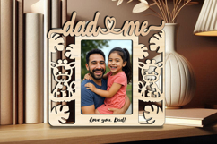 SVG Safari Dad and Me Photo Frame Laser Summer Gift Child Product Image 3