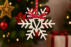 Christmas Letter V Alphabet SVG Holiday Laser Gift Ornament Product Image 3