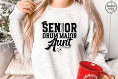 Senior 2026 Drum Major Aunt|Class of 2026| Marching Band SVG Product Image 3