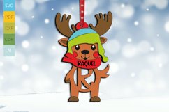 SVG Deer Letter R Christmas Ornament Present Holiday Gift Product Image 3