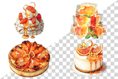 Red Grapefruit Desserts PNG | Watercolor Clipart Ade Drink Product Image 3