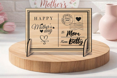 Happy Mother's Day Heart Gift SVG Laser Post Card Present Product Image 3