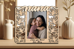 Butterfly Nana Girl SVG Photo Frame Design Gift Laser Love Product Image 3