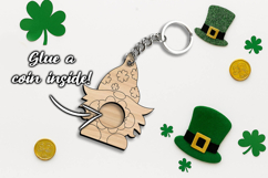 Gnome Coin Holder Keychain SVG Laser Patrick Day Lucky Charm Product Image 3