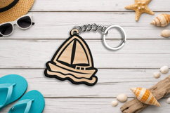 SVG Summer Keychain Ocean Sea Maritime Ship Boat Laser Gift Product Image 3