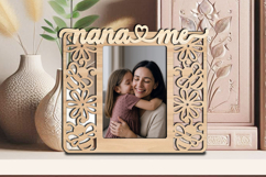 Bee Flower Nana and Me SVG Frame Photo Gift Laser Kids Gift Product Image 3