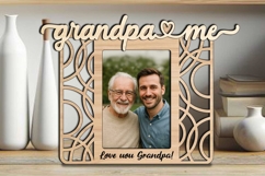 Circle Design Abstract SVG Grandpa &amp; Me Frame Picture Laser Product Image 3