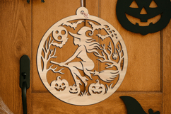Halloween Door Hanger SVG Welcome Sign Scary Holiday Laser Product Image 3