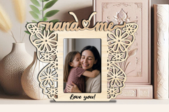 SVG Butterfly Nana and Me Photo Frame Laser Design Gift Home Product Image 3