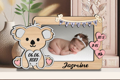 SVG Koala Baby Photo Frame Gift Board Newborn Picture Laser Product Image 3